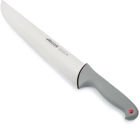Arcos Fleischermesser aus Nitrum Edelstahl - Professionelles Küchenmesser zum Schneiden von Fleisch, Fisch und Gemüse - Ergonomischer Griff aus Polyoxymethylen, Serie 2900, Farbe Schwarz