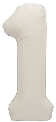 Giant Foil Number 1 Balloon - 86 cm - Matte Nude Colour - 1 Count (Pack of 1)