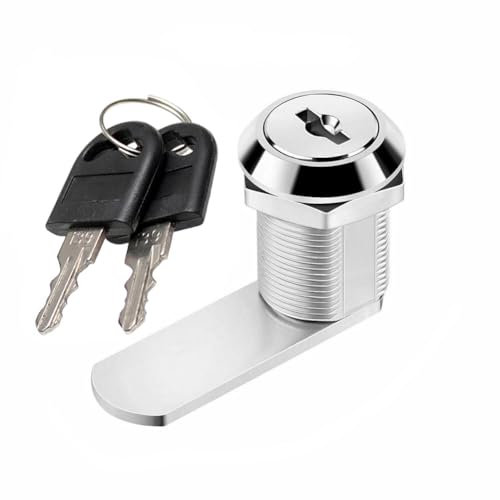 Cabinet Lock Lever Lock Universal Cylinder Furniture Lock Letter Box Lock Diameter 19 mm (1, 20)