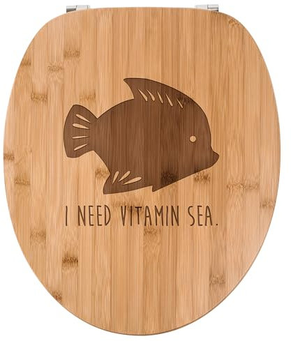 Mr. & Mrs. Panda WC Sitz Fisch - Geschenk, WC-Sitz, Taufe, Meer, Aquarium, Klobrille, Toilette, Toilettendeckel, Klodeckel, Anker