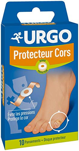 Urgo - Pansements Protection Cors - Discque protecteur - Evite les pressions - 10 pansements