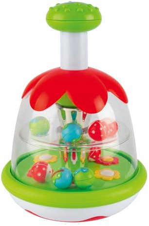 Chicco Magischer Kreisel, Kreiselspielzeug, Großer Knopf und Zentraler Spiegel zum Erlernen des Ursache-Wirkungs-Zusammenhangs, Geschenk für Babys und Kleinkinder, Kinderspielzeug 6-36 Monate