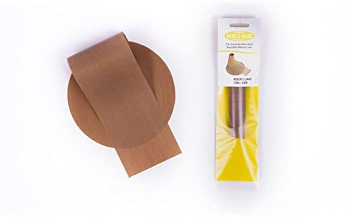 Bake-O-Glide Multigrade Round Cake Tin Liner, Pre-Cut Circle and Wall Side Liner,Brown, 10 / 250mm