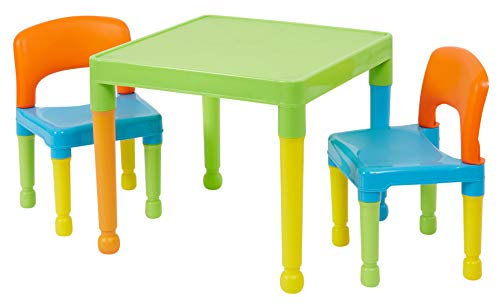 Liberty House Toys Kinder Tisch und 2 Stühle, Set, Kunststoff, Mehrfarbig