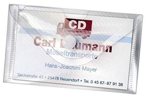 10er Sparpack Veloflex Visitenkartenetui Crystal/2229000 100x60mm transparent (10)