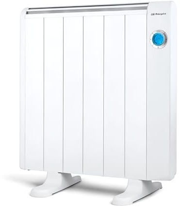 Orbegozo RRM 1010 A Emisor térmico sin aceite, 6 elementos, 1000 W, 2 niveles de potencia, Color blanco