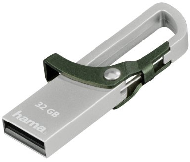 Hama - Memoria USB de 32 GB, diseño de mosquetón