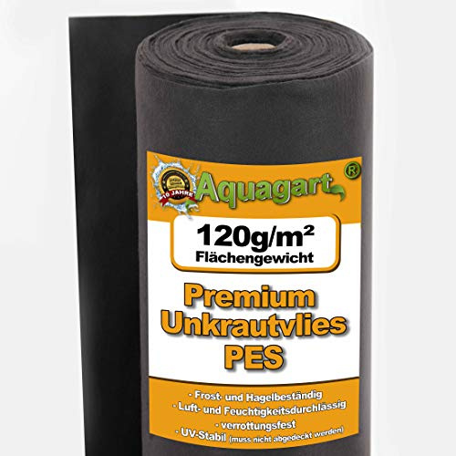 125m² Gartenvlies Unkrautvlies Mulchvlies Bodengewebe Geotextilvlies 120g 1m br.