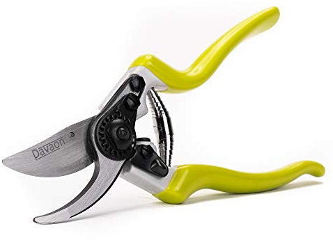 Davaon Profi Bypass Gartenschere - Hand Heckenschere mit Softgrip-Funktion und Verstellbarer Griffweite für Präzises Schneiden - Baumscheren & Gartenscheren - Premium Gartenwerkzeug