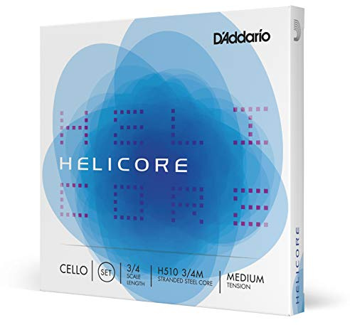 D'Addario Helicore Cello String Set, 3/4 Scale, Medium Tension