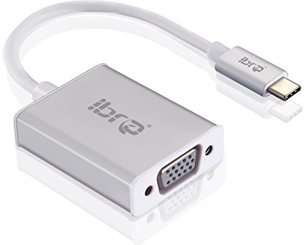 IBRA 0.15M - USB 3.1 Type C to VGA Adapter 1080P Monitor/Projector/HDTV for New Macbook, Chromebook Pixel, Microsoft Lumia 950 / 950XL and other USB Type C Devices