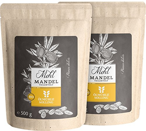 Ölmühle Solling Bio Mandelmehl feingemahlen - teilentölt - 2x500g = 1kg