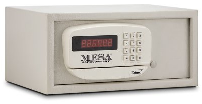 Mesa Safe Company Model MH101 Residential and Hotel Electronic Burglary Safe, Cream
