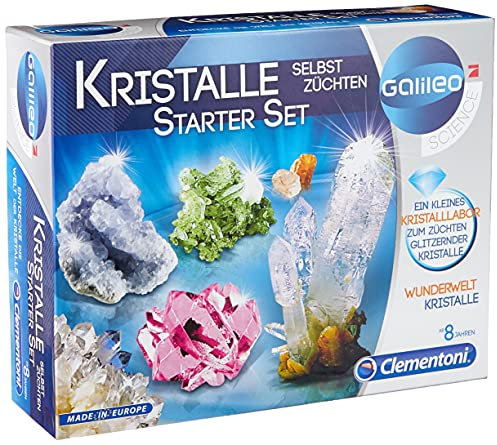 Clementoni Galileo Lab – Kristalle selbst züchten Starter-Set, Experimentierkasten für kleine Wissenschaftler, Spielzeug für Kinder ab 8 Jahren, 69269