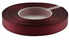 Creativery 32m Satinband 12mm (060 dunkel Bordeaux) // Schleifenband einseitiges Hochzeit Taufe Deko Band Dekoband Geschenkband 15mm 1,5cm 10mm 1cm