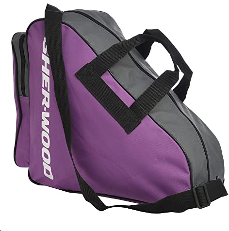 Sherwood Bolsa para Patines de Hielo para Adultos y niños, Bolsa de Hockey sobre Hielo, Ideal para Patines Hielo y Patines Linea, Ice Skate Bag con Medidas 42 x 15 x 37 cm (Morado)