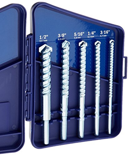 Irwin Tools 61170 Tungsten Carbide Masonry Drill Bit Set, 5 Piece