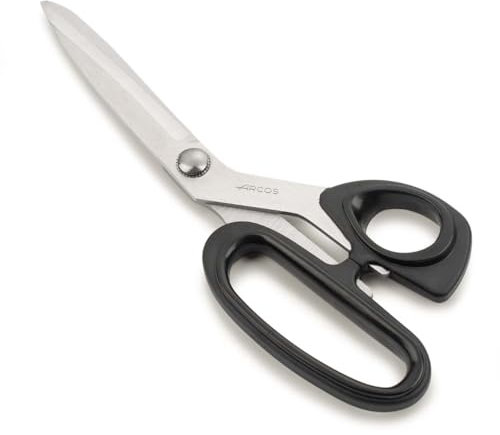 ARCOS Prochef Tijeras de Cocina de Acero Inoxidable 210mm y Mango en ABS. Tijeras para Cortar y Separar Carnes y Verduras. Color Negro