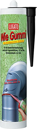 Lugato - Silicona resistente a altas temperaturas, 310 ml, color negro