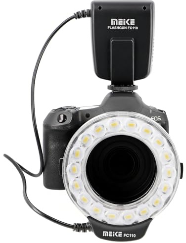 Makro Ringblitz FC-110 Ringleuchte Passend für Pentax SLR Kameras Blitz & Dauerlicht auch für Videoaufnahmen