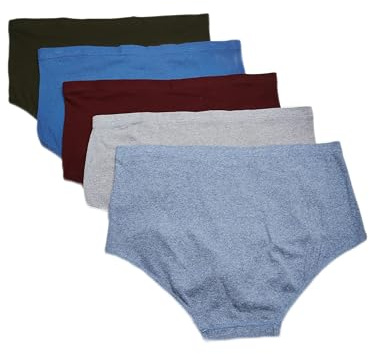 Hanes Men's 5-Pack Big Mid-Rise Comfortsoft Briefs, Assorted, XX-Large