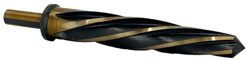 Drill America - KFDRBSS3/8 3/8 Zoll Brücke/Baureibahle mit geradem Schaft und schwarz-goldenem Finish, KFD-Serie.