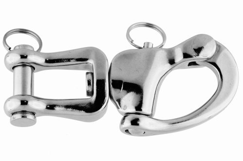 Yacht Steel Schnappschäkel mit Wirbelschäkel 128mm