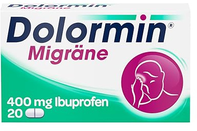 Dolormin Migräne 400 mg Ibuprofen bei Migränekopfschmerzen, 20 St. | Dolormin® Migräne: Schnelle und umfassende Hilfe bei Migräne