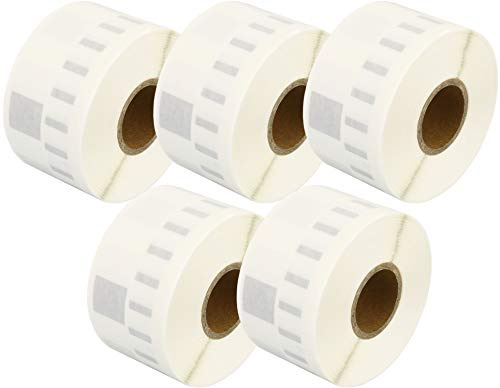 5 x 99013/S0722410 Adressetiketten (260 Etiketten pro Rolle) kompatibel zu LabelWriter & Seiko Smart (36mm x 89mm)