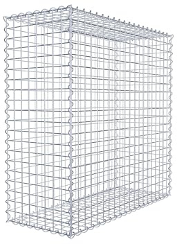 GABIONA Robust trådkorg för stenar för individuell trädgårdsskötsel I fylld stenkorg maskbredd 5 x 5 cm I 4 mm stark gabionkropp galvaniserad I nätkorg (100 x 100 x 40 cm)