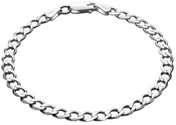 STERLL Herren-Armband aus massivem 925 Silber, ideal als Geschenk für Mann oder Freund, mit Schmuckbox