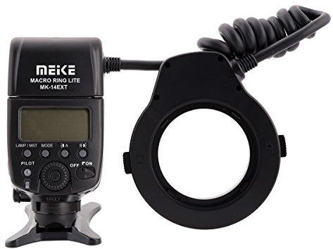 MK-14EXT Macro i-TTL Ring Flash Compatible with Nikon LED Auxiliary Light Standard ISO Hot Shoe