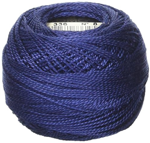 DMC Pearl Cotton Ball Size 8 87yd, Navy Blue
