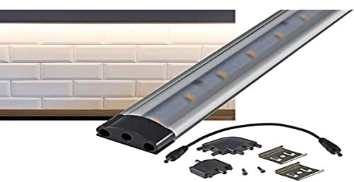 ChiliTec LED Unterbauleuchte 50cm Küchenleuchte Lichtleiste 5Watt 533 Lumen 12Volt Dimmbar Beleuchtung in Küche Regal Schrank verlängerbar warmweiß