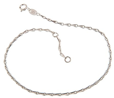 Fußkette (Haferkorn) - 2mm Breite - Länge wählbar 23-30cm - echt 925 Silber