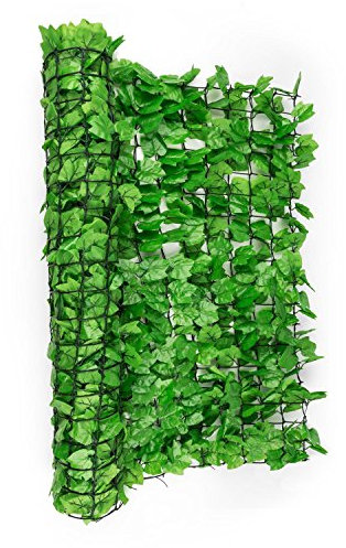 blumfeldt Fency Bright Ivy - Sichtschutz, Windschutz, Lärmschutz, 300 x 150 cm, Efeublätter, hohe Blickdichte, kunststoffummanteltes Gitternetz, 6 x 6 cm Maschenweite, hellgrün