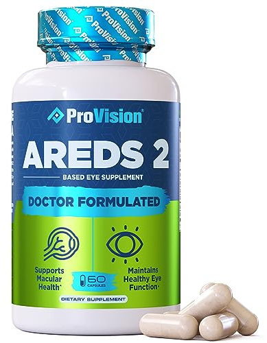 Provision AREDS 2 Eye Vitamins - Enhance Vision Supplements - Lutein Zeaxanthin Vision Complex - 60 Eye Supplement Capsules