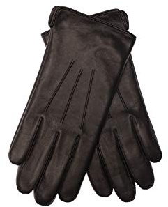 EEM guanti da uomo in pelle, morbida pelle italiana, fodera in pile, classici nero XL