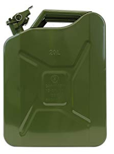 Streetwize - 20L Metal Jerry Can – UN Approved Fuel Storage for Petrol & Diesel, Heavy-Duty Steel, Leak-Proof Locking Pin, Ideal for Roadside Emergencies (SWJC20)