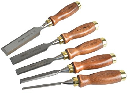Stanley Tools ZSTA-1-16-503 Bailey Chisel Set of 5 in Leather Pouch