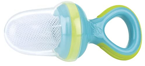Nuby ID5397AQUA Fruchtsauger Nibbler mit Schutzkappe, Blau