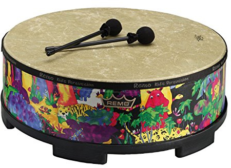 Remo KD-5816-01 Kids Percussion Gathering Drum - Fabric Rain Forest, 16