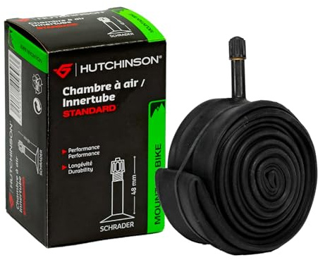 HUTCHINSON - Cámara de aire - MTB - Estándar - Resistencia a pinchazos y antipinchazos - Válvula Schräder - Espesor 0,9 mm - 48 MM - 29 x 1,90-2,35