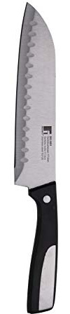 Bergner Resa - Cuchillo santoku de acero inoxidable, 17,5 cm