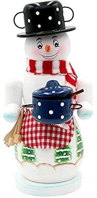 Dekohelden24 ***521786-25Räuchermann Räucherschneefrau Lisa mit Hut und Schal, ca. 25 cm