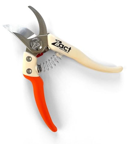 Sécateur professionnel ZACT ZS 185 en acier au carbone japonais – Sécateur japonais pour fleurs, arbustes et branches – Lame de précision inoxydable