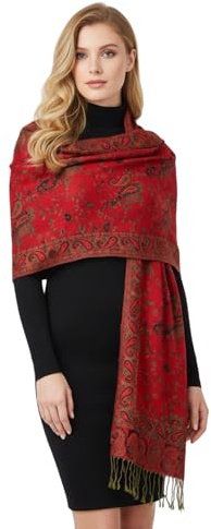 PASKMLNA® Reversible de cachemira Pashmina chal Wrap elegante colores - -