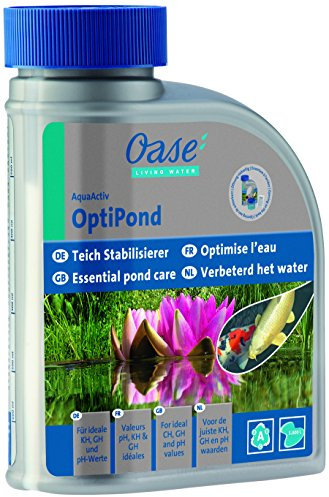 OASE 50557 AquaActiv OptiPond 500 ml - Teichstabilisierer, Wasserstabilisator, Wasseraufbereiter für Gartenteich Fischteich Koiteich Schwimmteich, ganzjährig einsetzbar