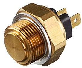 HELLA 6ZT 007 800-031 Interrupteur de température, ventilateur de radiateur - 12V - 2pôle - Fiche plate - vissé - Relais à courant de travail