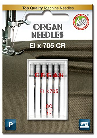 Organ Needles 5486080BL maskinnålar, silver, 80/12 storlek, 5